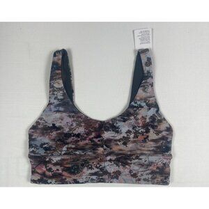 Lululemon Women 8 Align Reversible Bra A/B Nulu Multi Gray Pink Abstract NWT